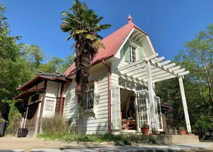 A replica of Mei's house from My Neighbor Totoro.